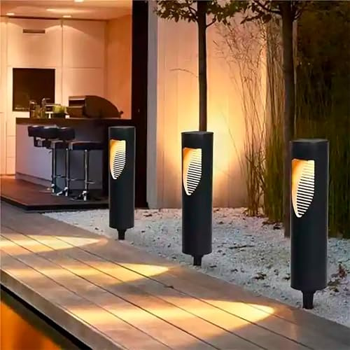 LEDART Balizas Solares Jardín 4 luces solares LED exterior que le permiten iluminar de forma elegante sus espacios al aire libre. Iluminación solar jardín. Luces solares de camino. Impermeable IP65.