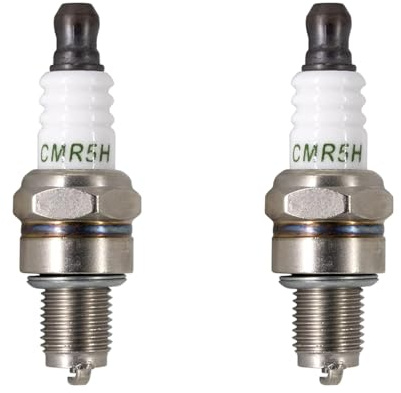 2 PCS CMR5H Spark Plugs Nickel Alloy 4 Stroke Spark Plug High Performance Lawnmower SparkPlug Compatible with GX35 Engines for Lawn Mowers Chainsaws Hedge Trimmer