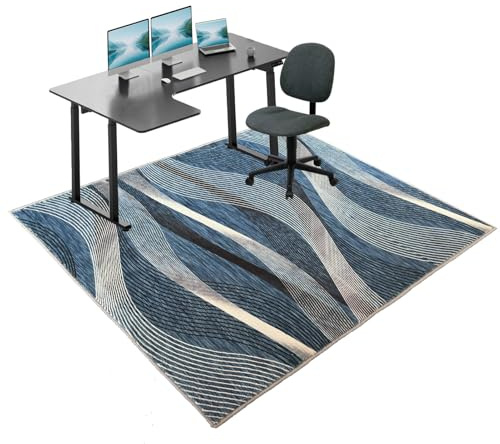 Tapete para Silla Oficina, Protector Suelo Antideslizante para Silla de Escritorio, 200 x 230 cm Alfombrilla para Silla de Gaming, Protector Suelo Silla Ruedas para parqué y Suelos Duros Resistente