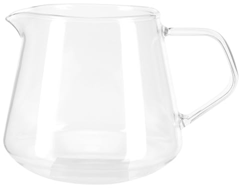 Caraffa in Vetro Borosilicato 650ml, Bricco Termoresistente per Latte e Tè, Brocca Trasparente con Manico per Caffè (650 ml)