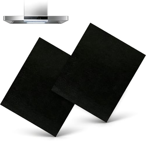 2 Pcs Carbon Cooker Hood Filter, 57x47cm Flame-Resistant Charcoal Filter | Premium, Charcoal Cartridge, Universal Extractor Fan, for Kitchen Odor Grease Trap