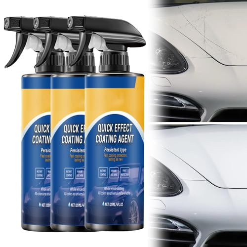 Polish Voiture, Kit Nettoyage Voiture Pour Plastiques Intérieurs Avec Chiffon et Eponge Microfibre, Nettoyant Intérieur Spray pour Tableau Bord, Tissus, Simili Cuir Brillant Longue Durée (3Pcs)