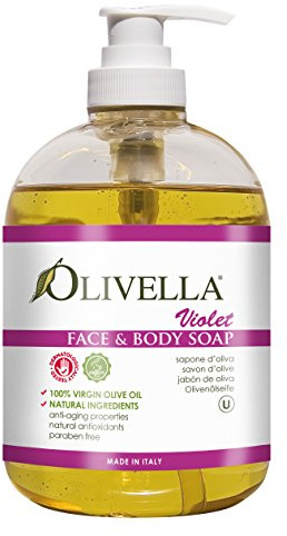 OLIVELLA Liquid Soap, Violet, 16.9 Fluid Ounce