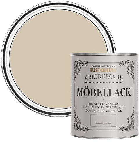 Rust-Oleum Shabby Chic beige Vintage Kreidefarbe für Möbel, wasserbasiert, geruchsarm - Karamell 750ML