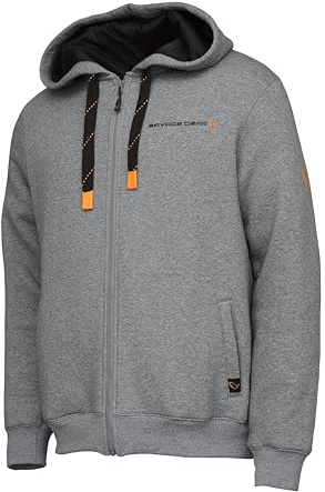 Savage Gear Classic Zip Hoodie - Resistente per Pescatori, campeggiatori, escursionisti e Cacciatori, Felpa con Cappuccio per Uso intensivo per la Pesca all'aperto e per Tutti i Giorni, M