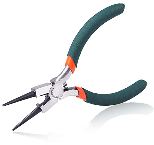 SPEEDWOX Mini-Rundzange, 12,7 cm, Drahtbiegezange mit Schneider, Schmuckherstellungszange für Präzisions-Perlen, Heimwerken, Hobby, Arbeit, Handwerk