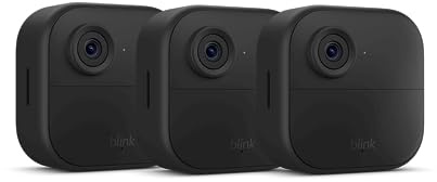 Blink Outdoor 4 – Wireless smart security camera, two-year battery, 1080p HD day and infrared night live view, two-way talk – 3 camera system