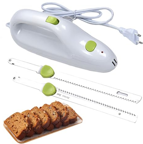 Couteau à pain électrique à deux lames, couteau à découper électrique, acier inoxydable, poignée souple, sculpte et coupe les aliments surgelés, la viande, les légumes, les produits alimentaires