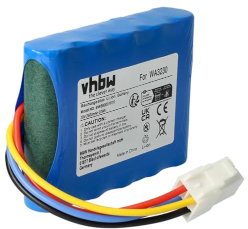 vhbw Akku Ersatz für Worx 50032774, 50032492, WA3231, 50037124, 50037194, WA3230 für Rasenmäher (2500mAh 20V Li-Ion)