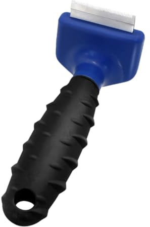 Sosoport Peine Para Mascotas Desenredante Deslanador y Depilador De Plástico y Metal Ergonómico Antideslizante Para Perros y Gatos Elimina Pelo Suelto y Anudado