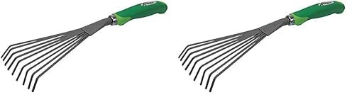 Ribiland 02979 - Balai à Feuille - Manche en Acier Anti-Rouille, Gris (Lot de 2)