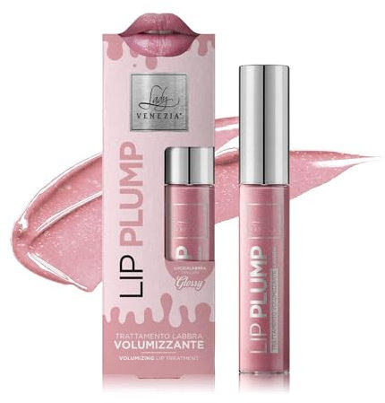 Rimpolpante Labbra - Volumizzante – Lady Venezia - Effetto Filler Immediato - Lip Plumper Labbra – Con Acido Ialuronico – Volumizza e Idrata (pink soufflè, 10ml)