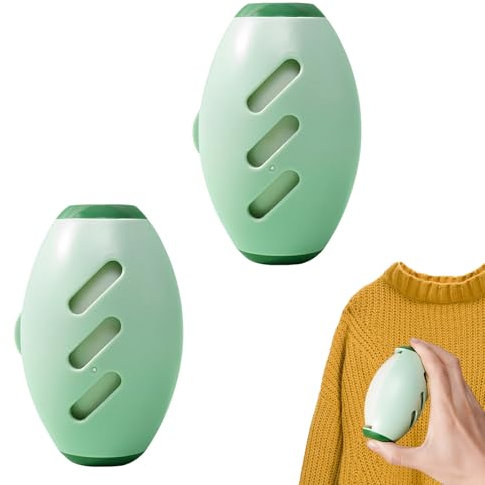 2 Stück Tierhaarentferner Fusselrolle, Tierhaarentferner Kleidung, Waschbare Klebrige Katzen Haarentferner, Wiederverwendbare Fusselrolle für Reisen Bettwäsche Kleidung (Grün)