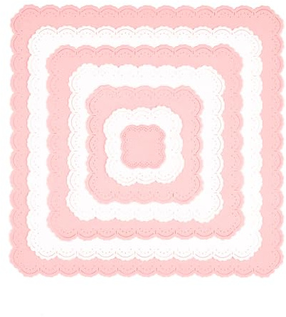 Spets prägling fyrkantiga metallstansformar för korttillverkning gör-det-själv scrapbooking boende grundläggande ram stansning för gör-det-själv hantverk pappershantverk handgjorda hantverk
