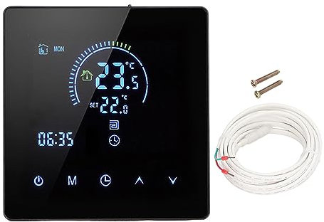 Cheotime Smart Thermostat, 16A Digital Thermostat med LCD -skärm Väggprogrammerbar termostat för Hem Electric Heat Termostat AC 90V - 240V (Regular Style)