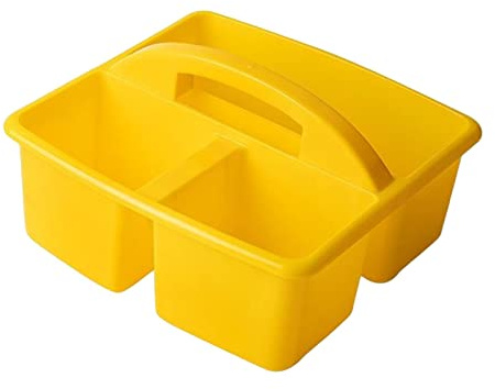 Geardeangloow Desktop Compartment Caddy Holder Stackable Case for Crafts Sewing Dorm Yellow