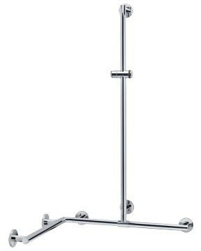 Keuco Duschhandlauf Plan care 34915 mit br.St. re/li chrom1100/900/110cm 34915011911