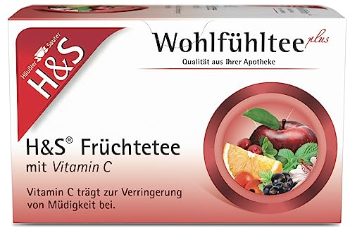 H&S Früchtetee mit Vitamin C: Erfrischend-aromatische Frucht-Teemischung, 20 x 2,7 g