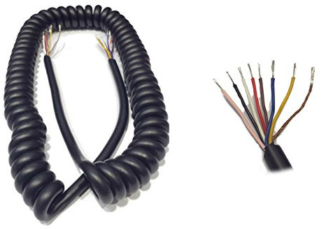 Proxel Cavo MICROFONICO SPIRALATO Universale di Ricambio 8 Poli (7+Schermo)