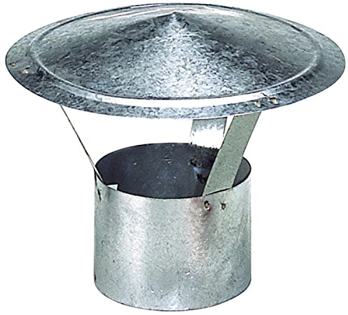 Wolfpack Sombrero Galvanizado para Estufa, Chimenea, Extracción de Humos, Para tubo Ø 120 mm.