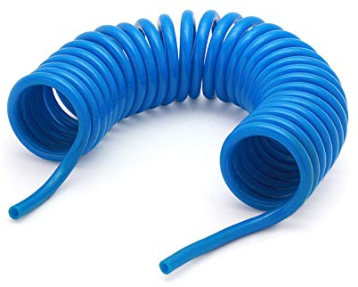 Tuyau d'air comprimé spirale en polyuréthane 8 mm, 10 m de long, bleu