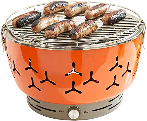 Topinged Tragbarer rauchloser Grill mit Ventilator und Holzkohlegrill Ultimate