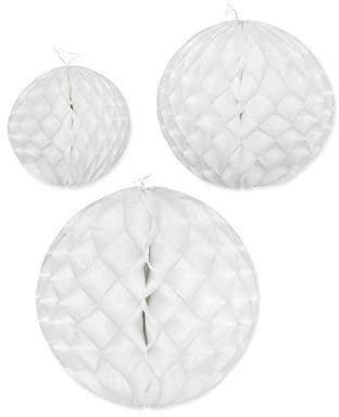 TOMASELLI MERCERIA 3 Pz Set Decorazione Sfera Nido D Ape Carta Velina Dimensione 15 2