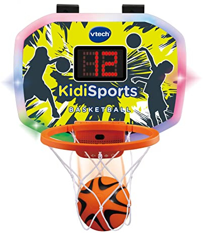 VTech KidiSports Basketball Interactif Panier de Basketball Jouet pour Enfants +5 Ans Multijoueur 5 Modes de Jeu 2h de Jeu Défis Concours Version ESP (3480-541622)