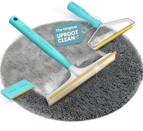 Uproot Clean Fur-Nado Survival Kit - Uproot Cleaner Pro Pet Hair Remover Tool + Mini & Max Variants - Pet Hair Removal Tool and Carpet Rake - Easy Cat & Dog Fur Scraper Bundle