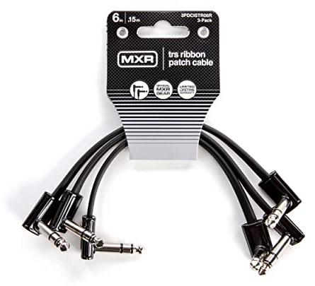 JIM DUNLOP MXR TRS-Band-Patchkabel 6 Zoll | 15 cm - 3er-Pack, 1/4-Zoll-Winkelstecker (3PDCISTR06R)