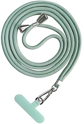 Bigcousin Cordón Correa Cuerda Universal,Colgar Funda Teléfono Móvil en Cuello,Colgante Ajustable Correa para la muñeca Compatible con Todas Las Smartphone,Matcha Verde
