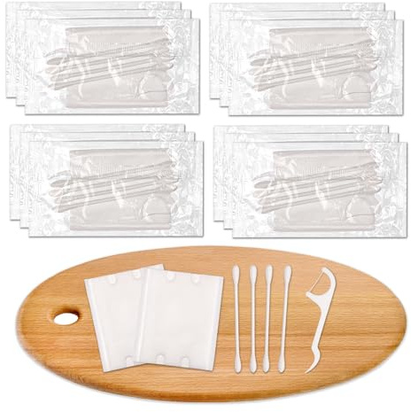 Confezione da 200 kit di vanità per hotel confezionati singolarmente, kit di servizi alberghieri, set di ospitalità alberghiera, prodotti per l'igiene includono tamponi di cotone cosmetici