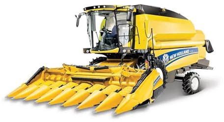Bburago Moissonneuse-batteuse New Holland pour maïs, Modèle agricole prêt à l'emploi, avec tête de Coupe de maïs Fonctionnelle, Inertie, pour Enfants à partir de 3 Ans