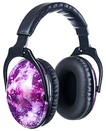 PROTEAR Protection auditive pour enfant - Casque de protection contre le bruit - Réglable - Pliable - Pour jeu de sport - Avec protection auditive SNR 28 dB (nébula)
