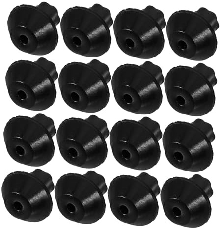 WATIIFUFU Pieds en Caoutchouc Antidérapants pour Brûleur à Gaz, 16 Pièces, Support en Caoutchouc Noir, Augmente la Hauteur, Installation Facile pour Table de Cuisson Gaz