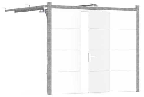 GM Portes - Porte de garage WICKET Sectionnelle | Avec portilon intégré | Prémontée |Motorisée | Moteur: Life - Inclus | 200cm X 240cm | Blanc - Finition lisse sablé