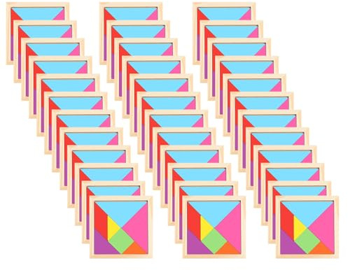 36 Piezas Regalos Cumpleaños Niños Colegio Montessori Gioco Juego De Tangram Infantil, Regalos Cumpleaños Colegio Rompecabezas Puzzles Juguetes Educativos Relleno Detalles