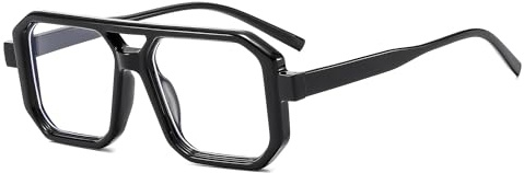 Long Keeper Lunettes de soleil rétro pilotes pour femmes et hommes des années 70 - Lunettes de soleil plates vintage carrées à double pont - Protection UV400, Medium