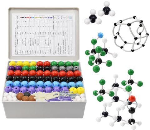 Surplex 444 Stücke Organische Chemie Molekülmodell Set Wissenschaftliche Chemie Atom molekulare Modelle Links Lehre Kit anorganische Strukturen Atom Link Model für Lehrer Studenten Chemieunterricht