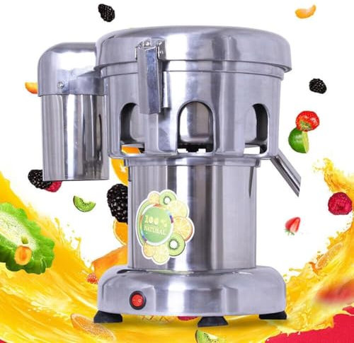 Genérico Máquina de exprimidor centrífugo - Extractor de Jugo de Acero Inoxidable de Servicio Pesado, 370 W Juicer eléctrico Comercial para Frutas y Verduras, solución de Jugo Industrial
