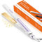 Faszin 2 in 1 Hair Straighteners, Fast Heating Titanium Flat Iron with Negative Ions, 3D Floating Plates for Smooth Styling, 11 Adjustable Temps, Dual Voltage(White)