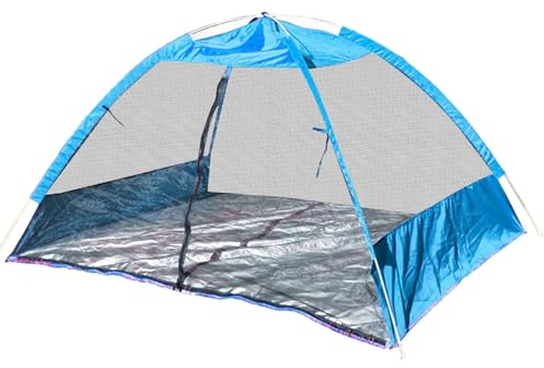 Strandskydd – strandskugga UPF 50 campingtält – tak skugga UV-skydd bärbart solskydd 3/4 personer för sommarsemester uteplats resor utomhus familj bakgård