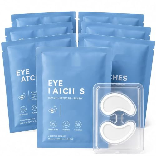 Patch per gli occhi: maschere sotto gli occhi con,rinfrescanti e idratanti,cerotti rinfrescanti e idratanti per la cura quotidiana della pelle,8 paia