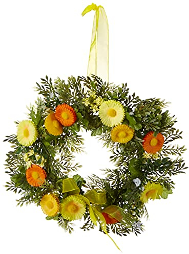 Heitmann Deco - Frühlings-Kranz mit Blumen dekoriert - wunderschöne Dekoration für Frühling und Ostern - Kunststoff