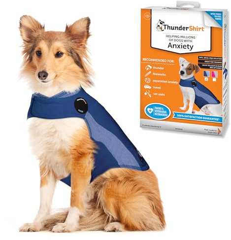 ThunderShirt för hundar, Large, blå polo - lugnande väst för hund