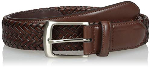 PGA TOUR mens Pga Tour Stretch Men's Braid Belt, Brown, Large US