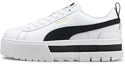 PUMA Mayze Lth Wn's, Scarpe da Ginnastica Donna, Multicolore White White, 37 EU