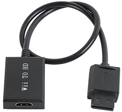 Hoopoocolor Convertisseur D'interface Multimédia HD, pour Adaptateur Wii vers HDmi, Câble HDmi Portable pour Wii, Prend en Charge Tous Les Modes D'affichage Wii