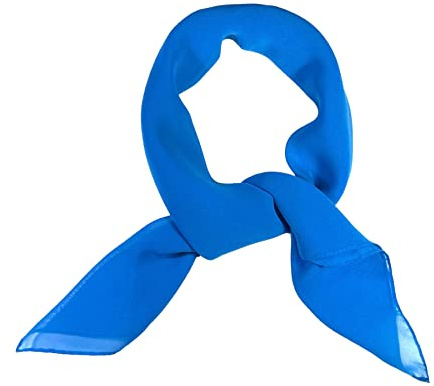 WESTEND CHOICE Square Chiffon Scarves Women Plain Neck Scarf 50s Retro lightweight Bandana Wrap Square women's scarves 65 x 65 cm