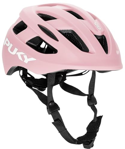 PUKY Helmet S Rosa | Kinder Fahrradhelm 48-55 cm | Leichtgewicht 220g | Maximaler Schutz & Belüftung | 360° Sichtbarkeit durch Licht-Modul | Ideal für Sicherheit und Komfort auf dem Fahrrad